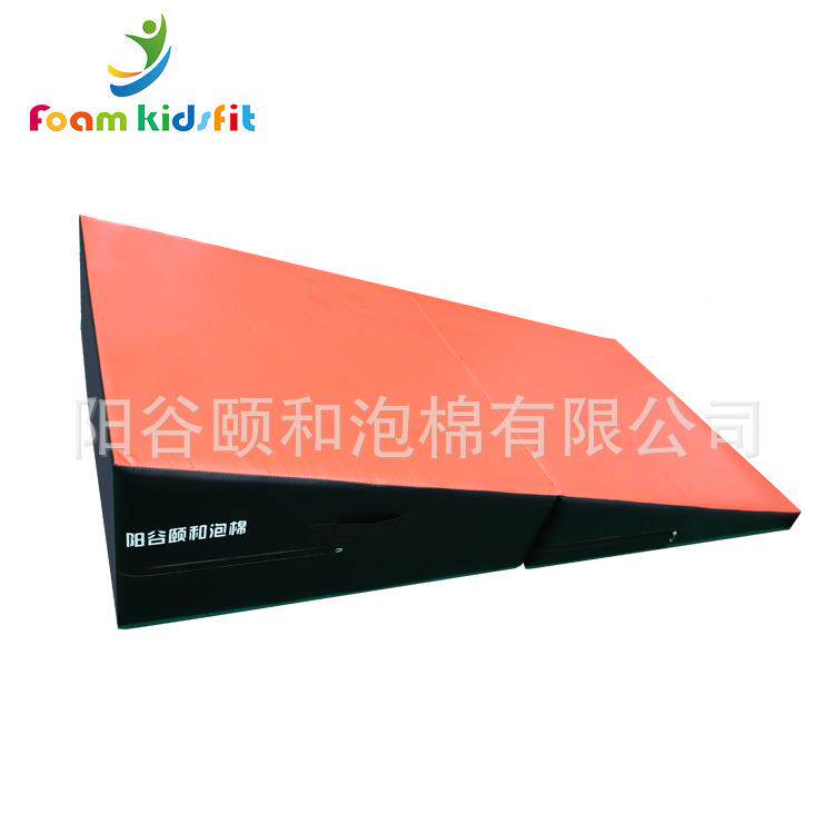 儿童软体折叠三MSF角体操垫直安全爬爬斜坡地0垫180*9*4cm0厂家销