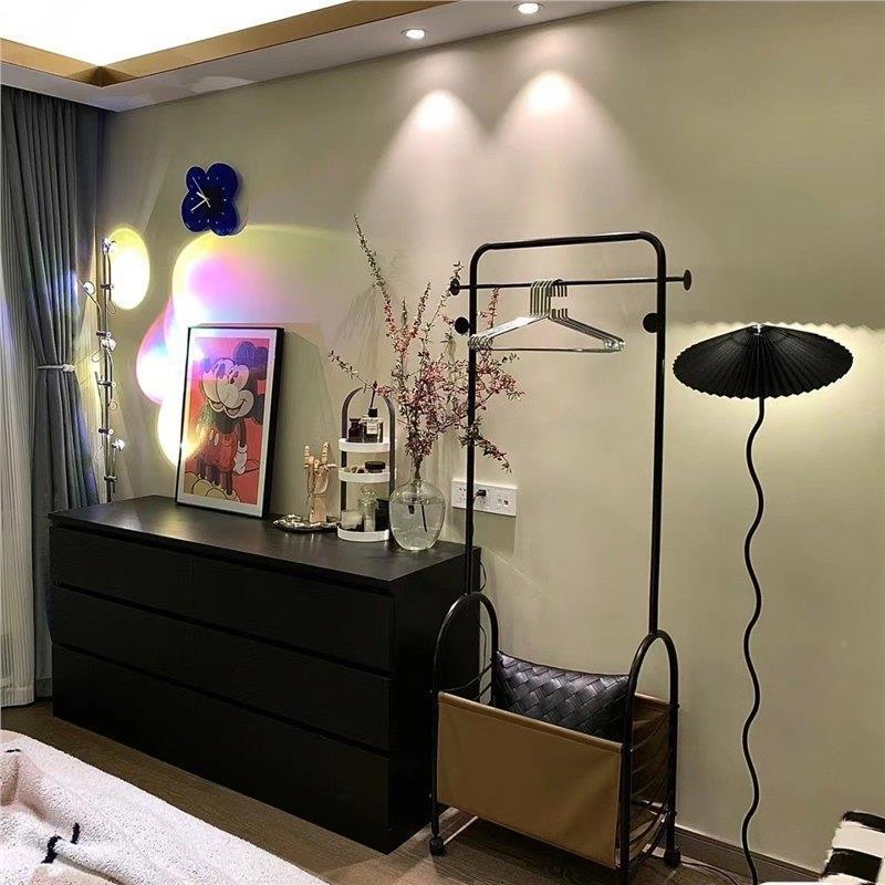 卧室挂衣架衣隔夜次净带脏衣篮法收纳衣帽轮架落地可移动式YXU带