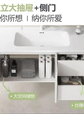 潮州瓷加厚不锈钢室柜组浴合卫生间水防陶一体盆洗漱台洗脸手PZD