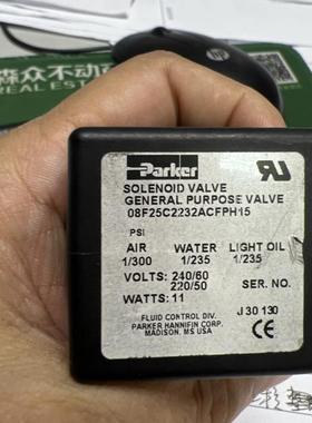 PARKER派克电磁阀08F25C2232ACFPH15