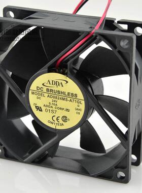 正品 ADDA AD0824MS-A71GL 8025 24V 0.10A 8CM/厘米 变频器 风扇