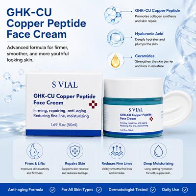 跨境GHK-CU Copper Peptide Face Cream蓝铜肽面霜紧致细纹保湿霜