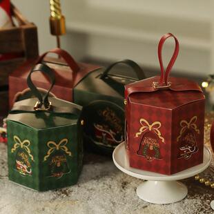 2024新款圣诞苹果盒手提包装袋麋鹿平安果圣诞节礼物小礼品礼袋