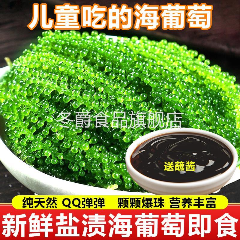 儿童海葡萄即食鱼子酱小孩吃的健康新鲜海带海藻菜零食官方旗舰店