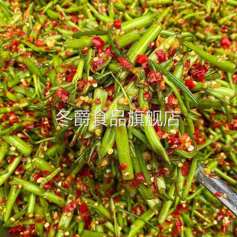 江西辣菜酸辣空心菜腌辣椒青红剁椒酱菜下饭菜腌空心菜梗香辣咸菜