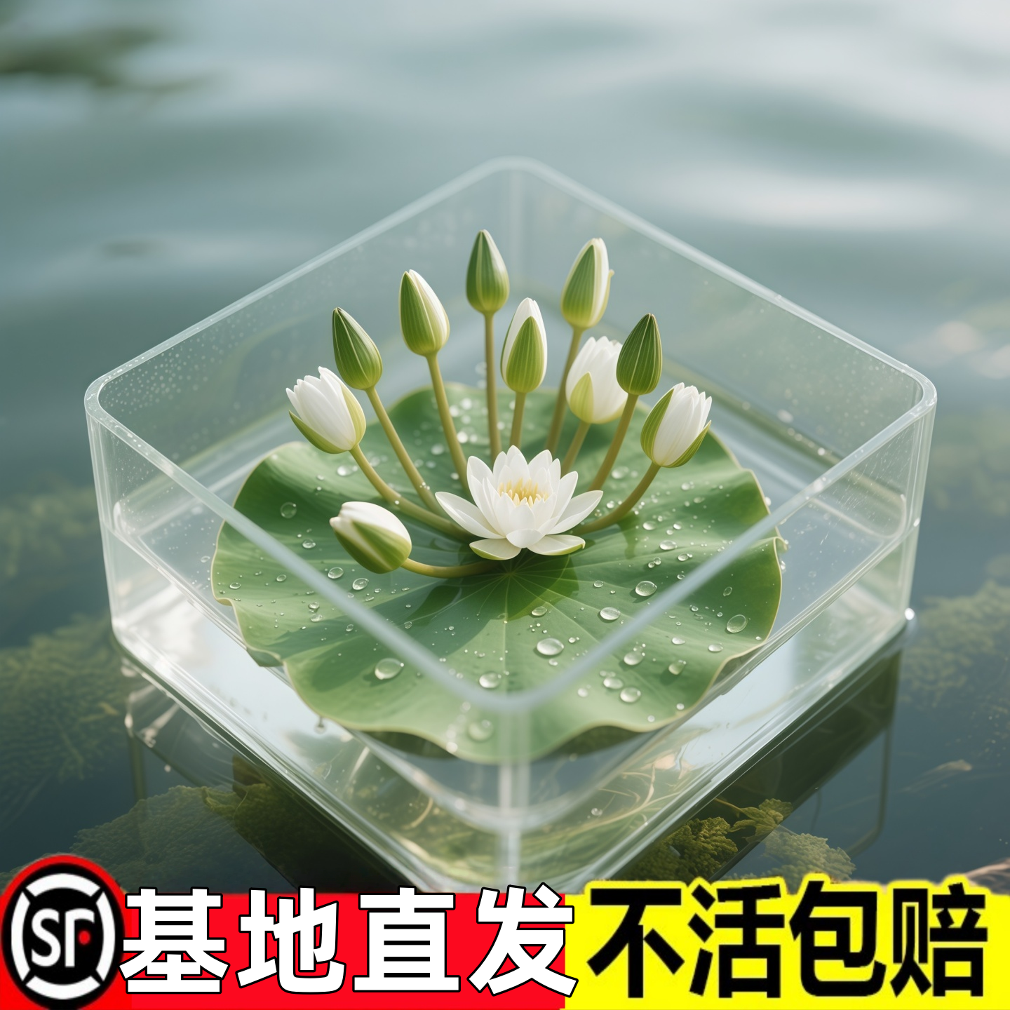 一叶莲无土水生水培植物水生水养鱼盆池碗莲盆栽莲花水养池塘水生