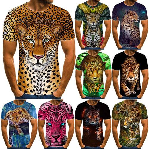 3D printed leopard print slim fit top 3D数码印花豹纹修身上衣