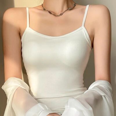 Solid color tank top sexy base shirt纯色吊带背心性感打底衫女