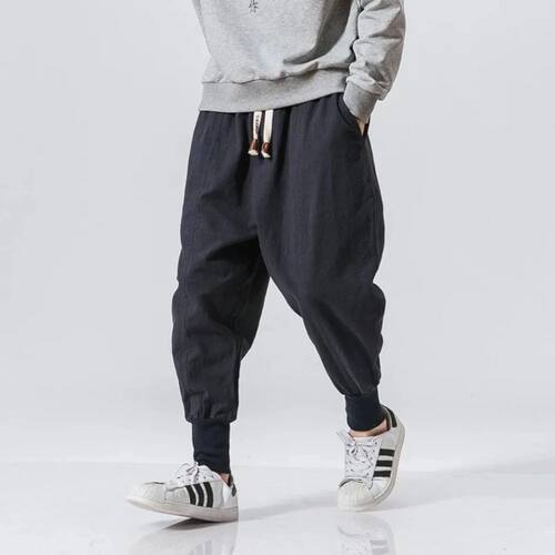 Large size loose fit small leg harem pants大码宽松小脚哈伦裤