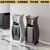 酒店大垃圾桶大堂立制lo定go宾馆会所沐足电厅梯口式 不锈YTF钢灭