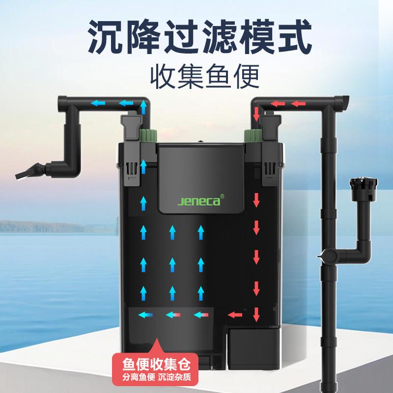 金滤利佳鱼缸式过滤器壁水挂过桶背包净水增氧三合一低位循环LT-3