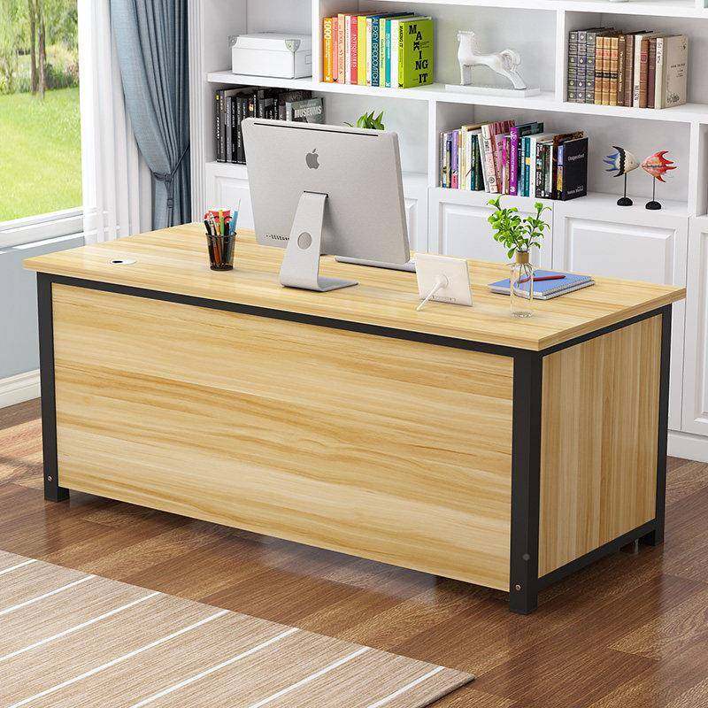 简约现代办公桌大中小家用1.4米1.单2电台多式老板脑桌职员功能培