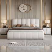 大牀现代约轻奢1米储8双人牀2088主卧高端大气软包简高箱物软体真