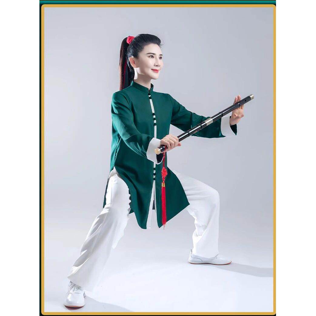 新中太早极服春秋男女棉麻SLD武术表式演练太极服唐装