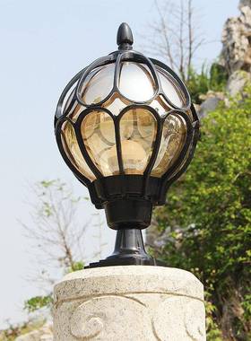 花墅园柱头HCJ023灯大门室外别围灯墙灯庭院灯户外防柱子灯圆水球