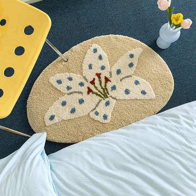 高级球感植绒快星 i乐nsJCJ风黑白卧室地冬季小清新少女房间床边