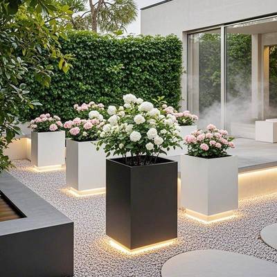 阳台花组合庭院花箱园露台外围隔断悬浮花池发光天NBB台花栏坛摆