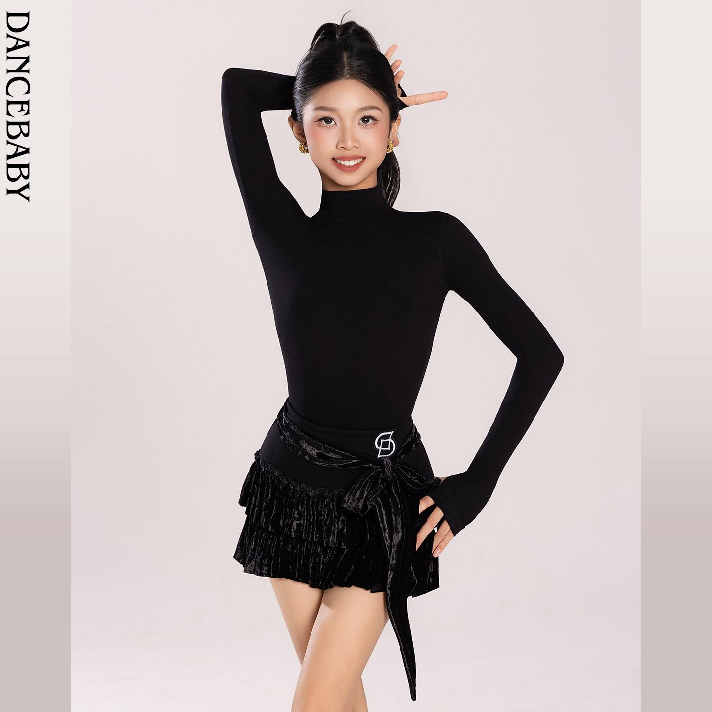 用丁舞服女童裙舞拉蹈服2025新款练功服跳舞专上衣半DD6868