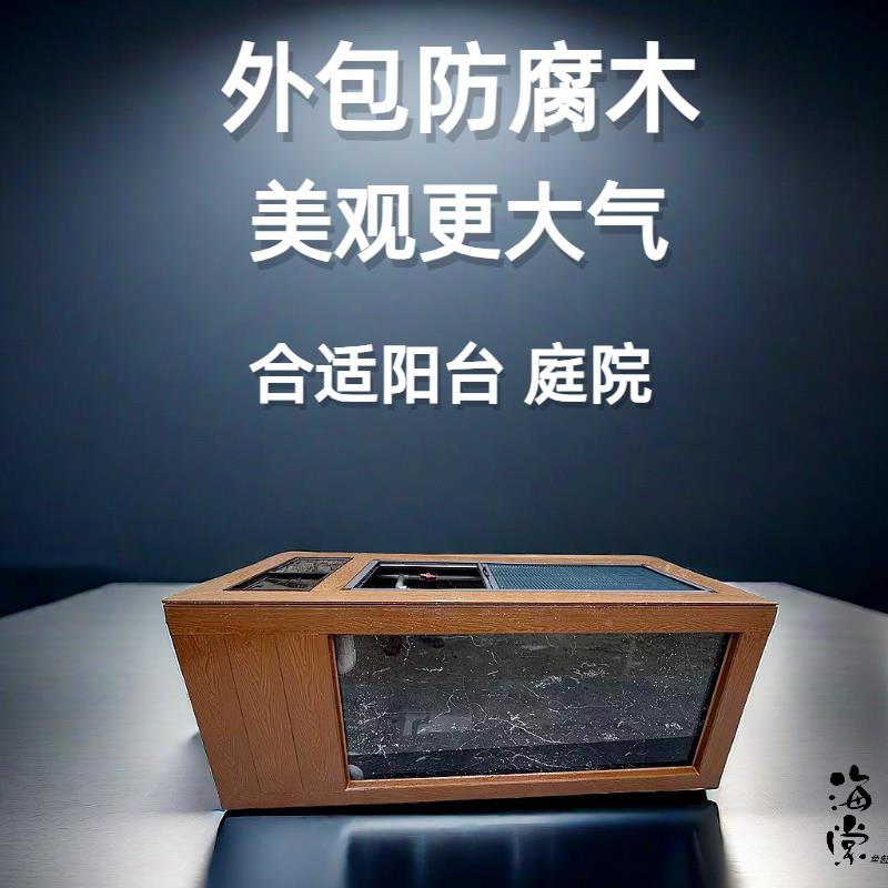 轻体鱼缸侧滤鱼缸观赏缸缸锦鲤缸超白玻璃中大缸型鱼防腐0.2木鱼