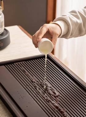 茶金JX-831-1石头茶盘用具托盘沥水小型轻奢现代干泡茶台排乌水托