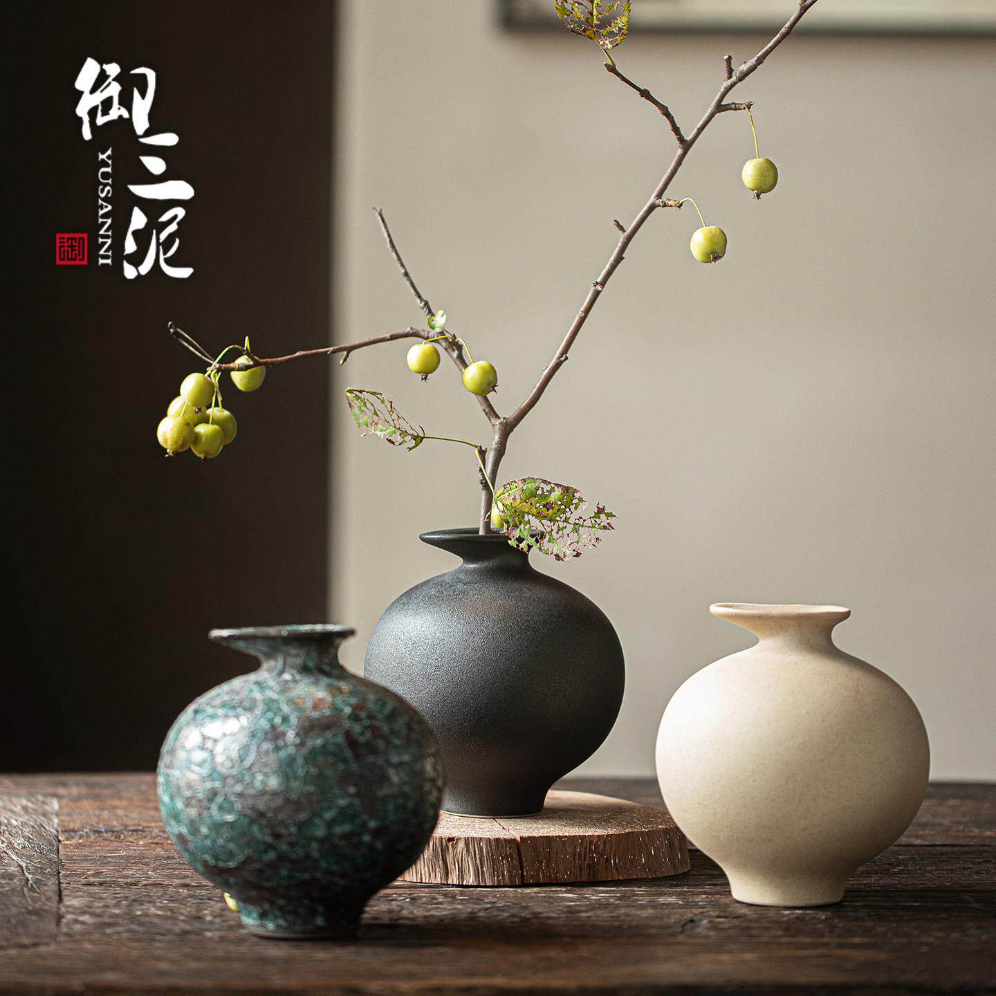 景德镇寂侘风陶小瓶复古瓷怀旧花家居装饰民250823灵宿摆件玄关客