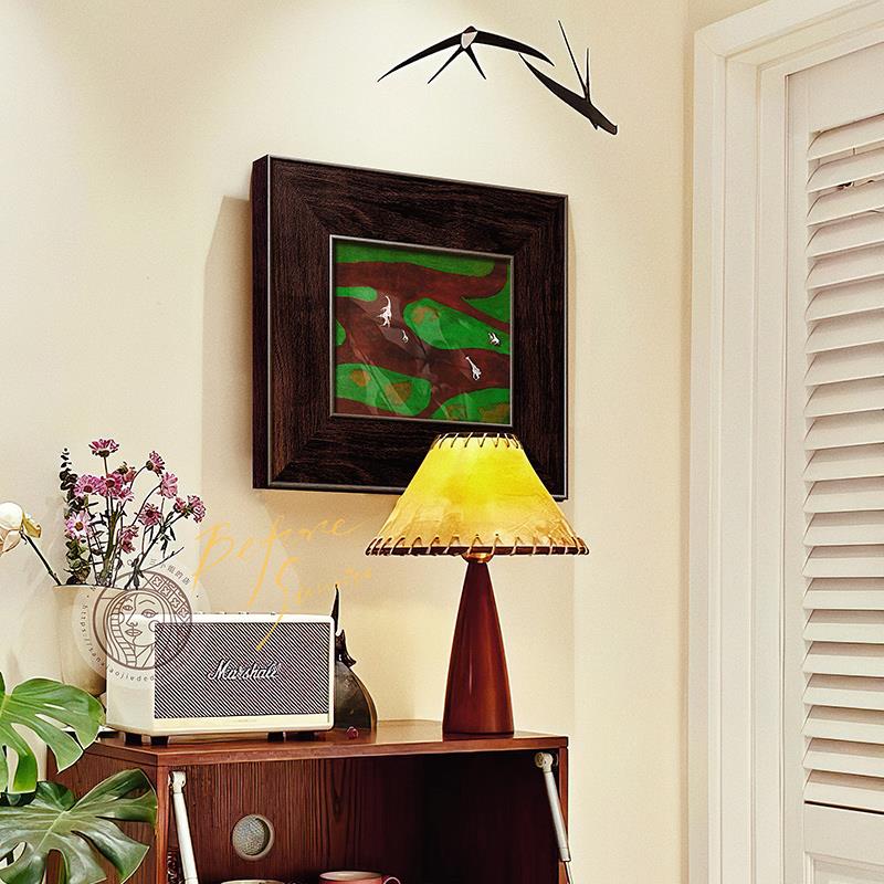 常复玉小马古客饰画法式厅中古餐厅玄关柜摆画小众8108装艺术组合