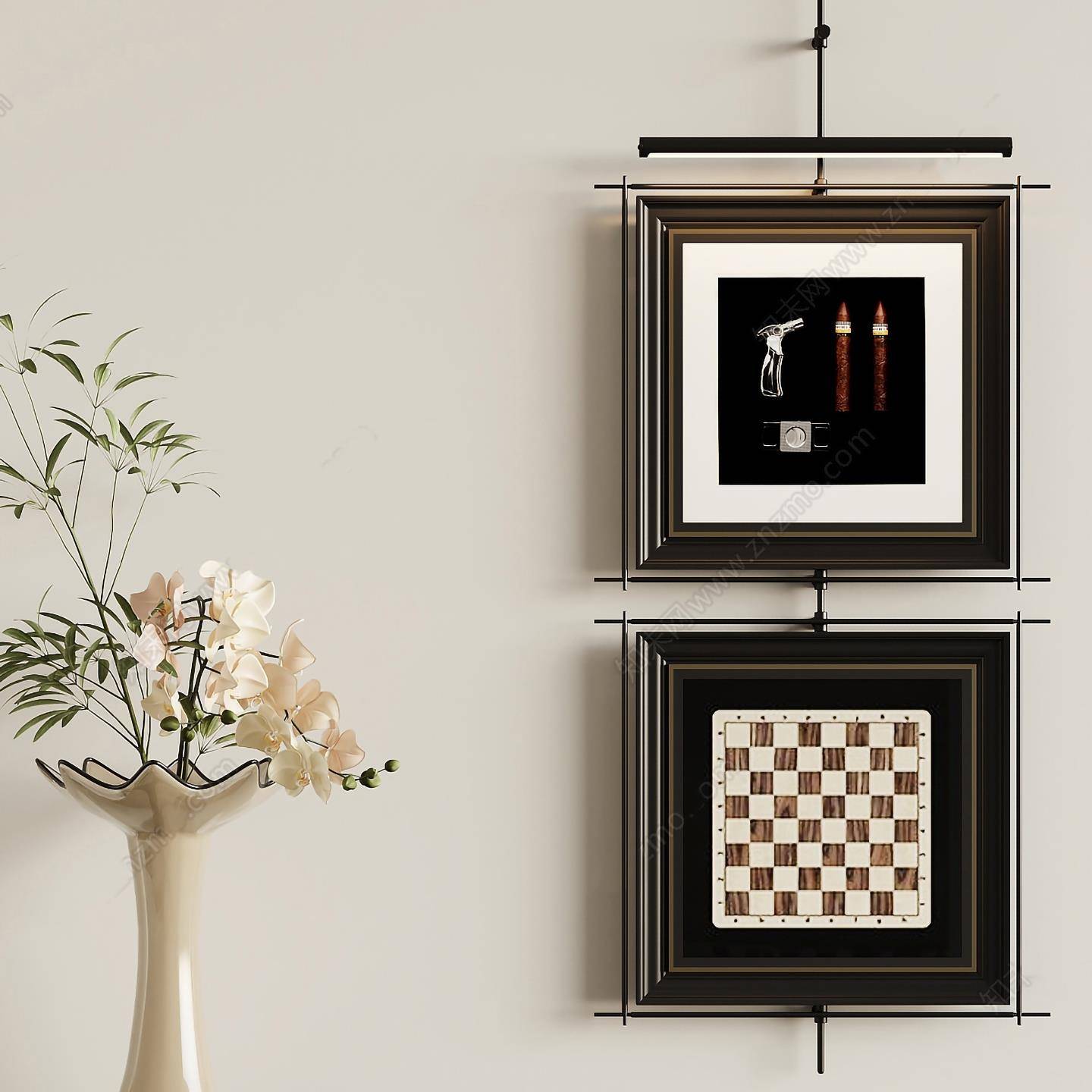 意式轻奢铁艺挂画 画古中极简高档金属壁关画 画现代小风众酒店过