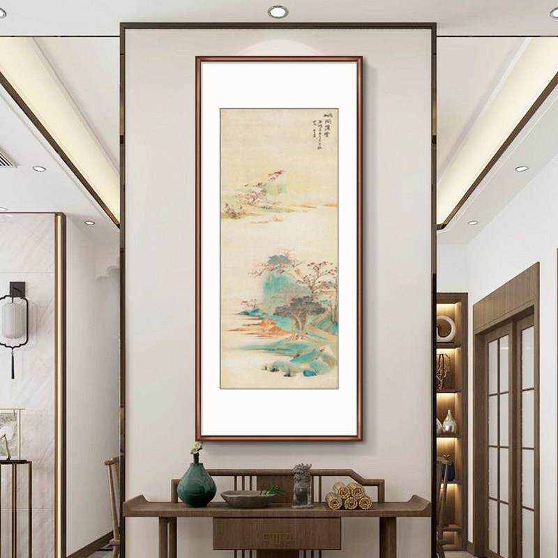 新中式玄LM80340关装饰画 山水画画 挂画 画竖版入走画廊过道壁画