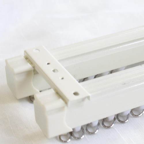 安心纺家加厚铝合金窗帘直道白色双轨an0021帘窗轨静音轨导轨滑道