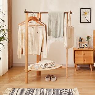 转角衣帽架家卧室墙衣帽置物转角衣架衣架用入户角晾衣挂实木衣角