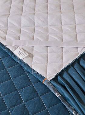 VUO式夹棉床裙加厚冬季床罩三件套全棉床单18.席梦欧思床套床.包1