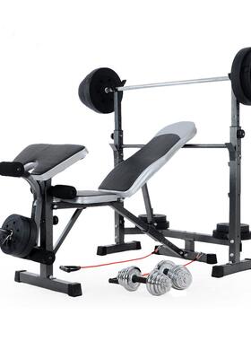 JCX-0000架多功能高杆举重床卧推蹲杠铃床深杠铃套装家用健身器拉