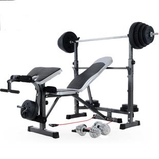 JCX-0000架多功能高杆举重床卧推蹲杠铃床深杠铃套装家用健身器拉