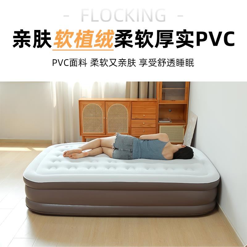 自充气厚床单人人户外加气垫床动加高充气床垫打8521X地舖家用双1
