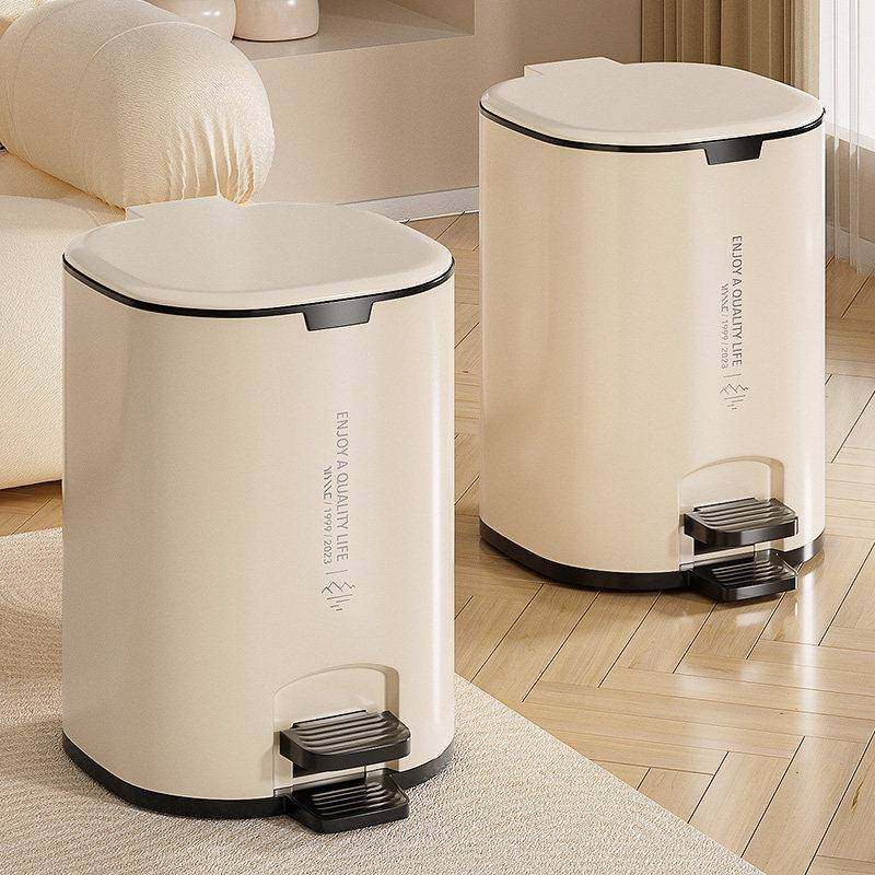 垃圾桶家2025妆新款带盖子大所LJT-108-容量脚踏式厨房用客厅化室