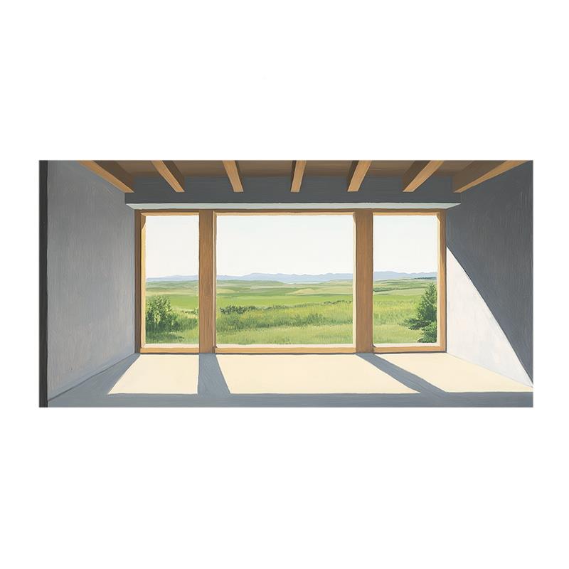 布纸饰有阳爱buzart-1 自然帷幕 北欧风原创风景装画小众客厅茶室