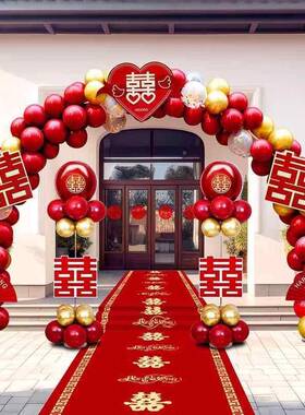 球婚礼结婚布婚庆用置品订UYW门婚宴大门口装饰半圆拱形支架全套