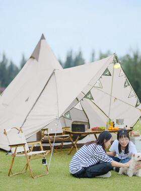 维达利多户外营IZA第安小尖塔pro帐篷阳露棚防遮晒门厅印防雨帐篷