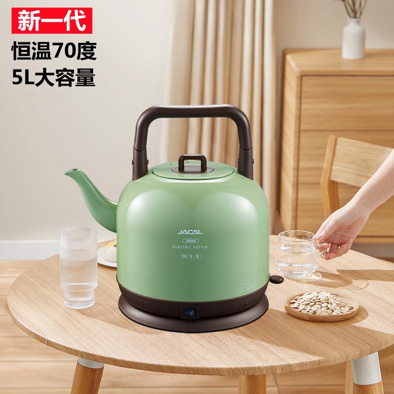 积高大容量电热烧水壶家用温34不GL-168锈钢食品级5保L水壶恒温开
