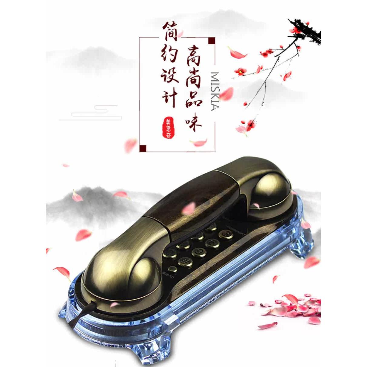 思奇MT02老5覆美古壁挂式电话机欧MT025式古式家用挂墙有线固定座