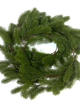 跨境仿真松针狗尾藤条壁挂 人造绿植家居圣诞节商场藤蔓装饰摆件