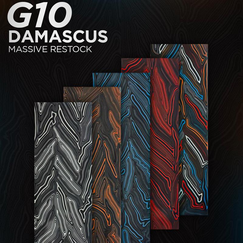 G10刀柄材料 DIY刀具手柄复合材料 大马士革花纹G-10刀柄贴片材料
