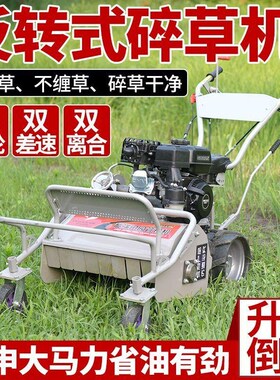 DAYA反转锯齿刀除草机自走式小型家用打草机碎草还田果园割草玉米