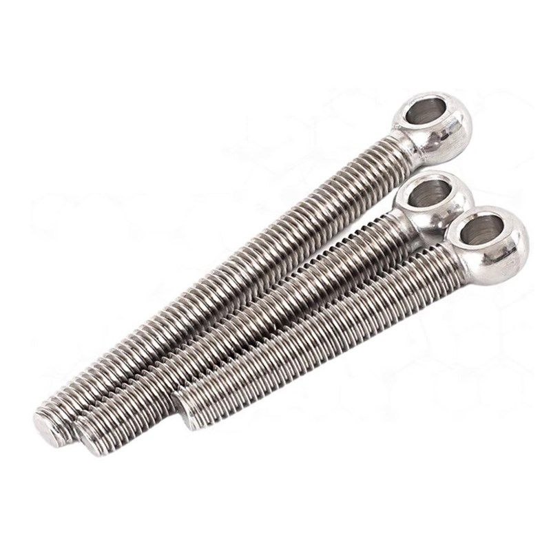 加长全牙活节螺栓304不锈钢活接螺丝吊环螺杆带孔M5M6M8M10M12M16