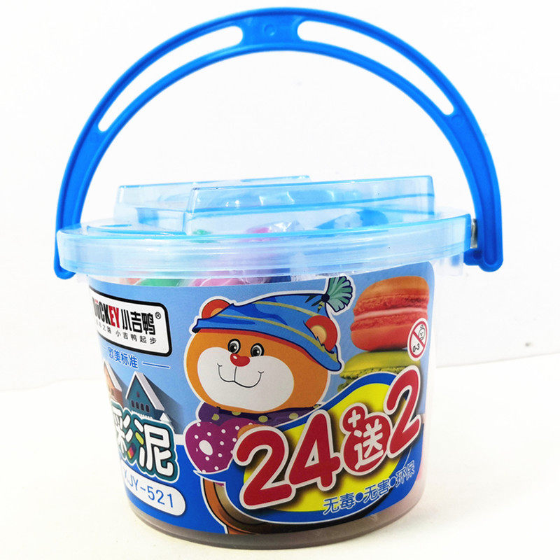 小吉鸭 XJY-521彩泥橡皮泥 12色 24色送工具 XJY-201学生儿童