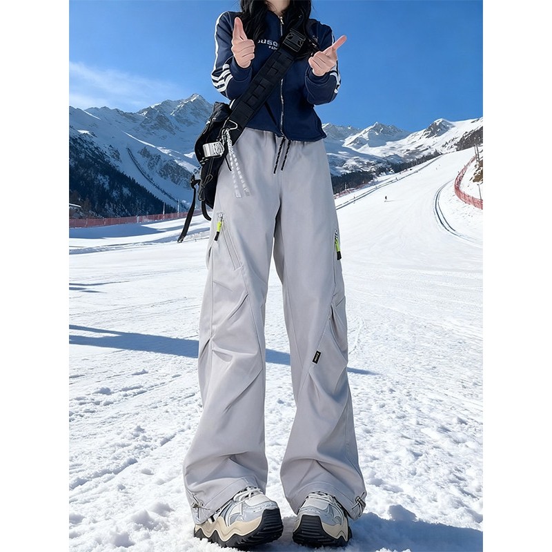 蕉Beneude家官方旗舰店加绒加厚冲锋裤女下防水防风滑雪裤工装裤