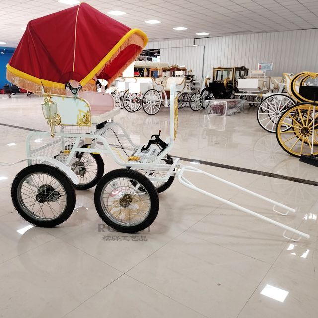 欧式观光马车四轮小矮马车景区公园观光车马拉车