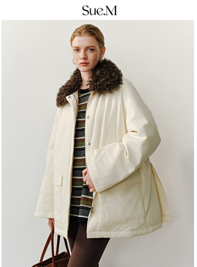 Sue.M 波兰进口95白鹅绒羽绒服冬季女款巴恩风25冬季中长款鹅绒服