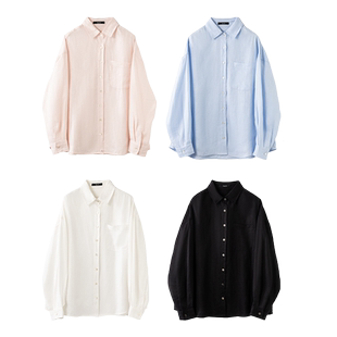 Sue.M 度假老钱风松弛感亚麻衬衫