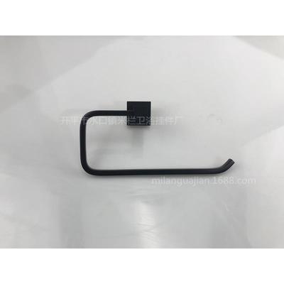 黑色铜巾环黑色方形简约毛毛巾环毛巾杆OCO畅销产品